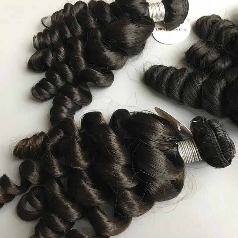 Newest fashion style 12 14 16 18 20 22 24 26 inch  unprocessed indian hair loose wave bundles