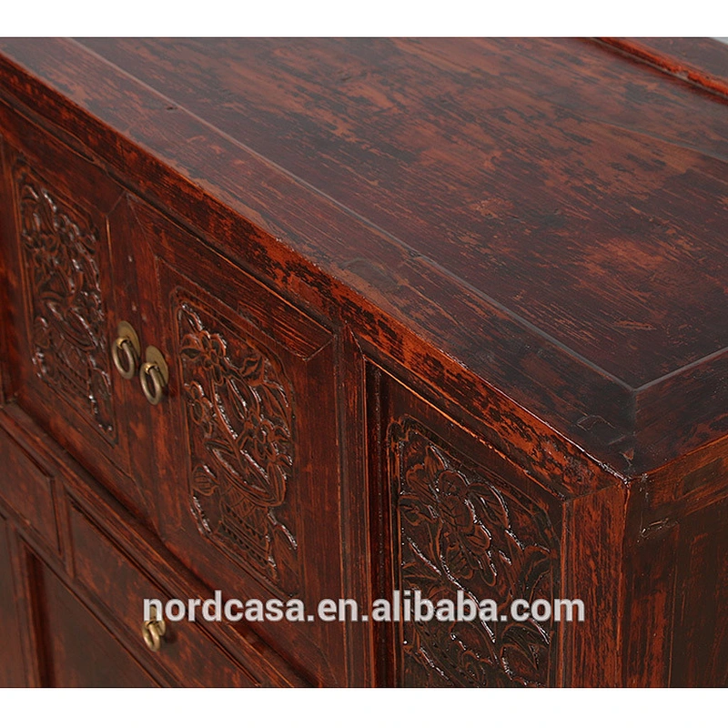 Factory Beijing chinese antique wood carved sideboard furniture