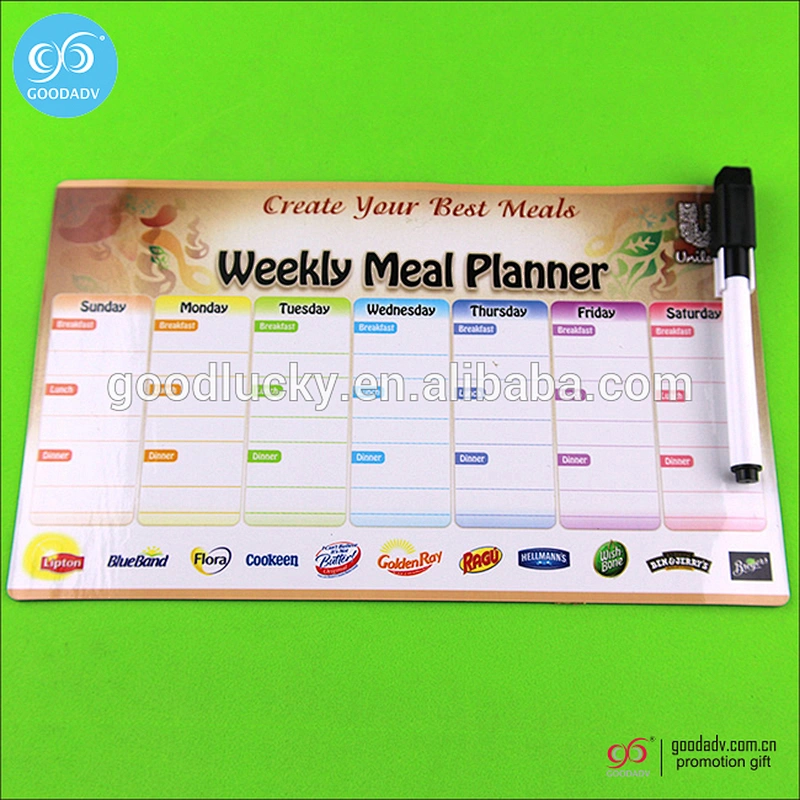 Advertising gift cheap custom weekly planning chart magnetic timetable