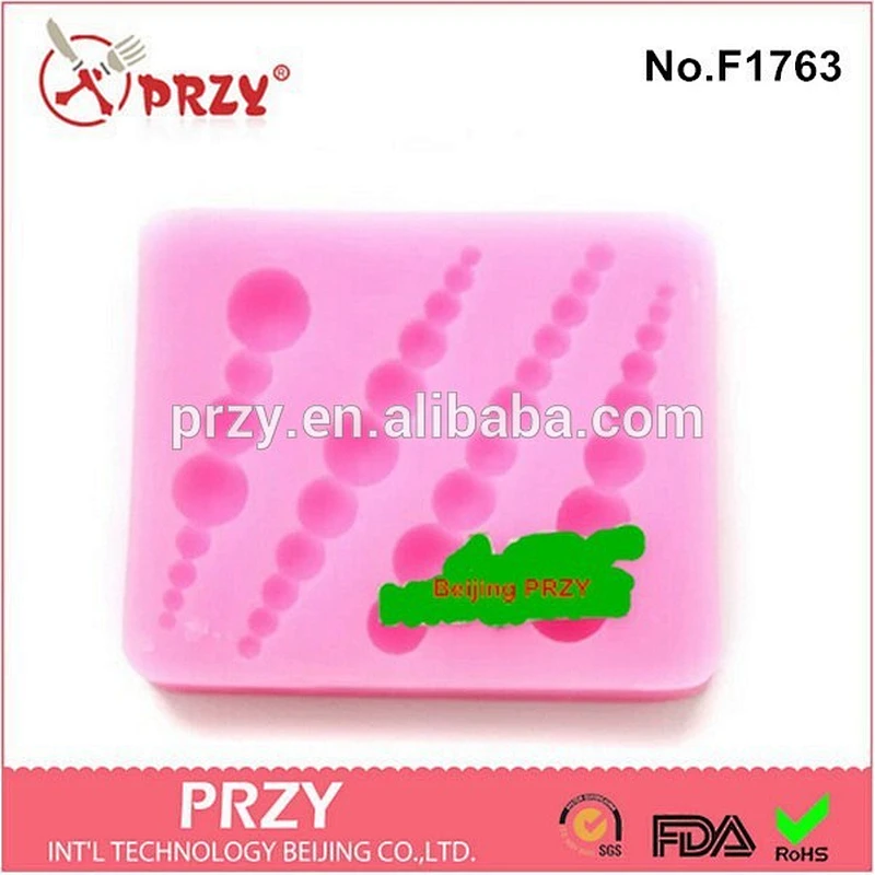 2015 hotsale Polymer clay pearl silicone fondant mold