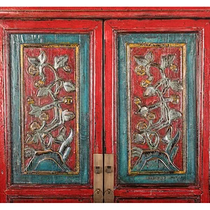 Antique Chinese Wooden lacquered drawer storage kitchen Cabinet/Cupboard