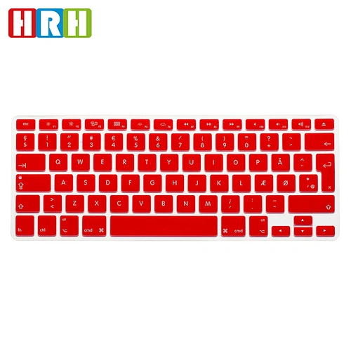 denmark change language Laptop silicone keyboard cover For Macbook air 11
