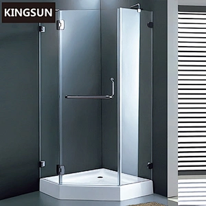K-7317 3C Certificate Small Diamond Acrylic Tray Frameless Shower enclosure