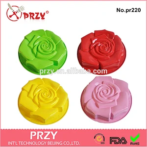 pr220 przy silicone rose cake mold / rose pattern silicone bakeware