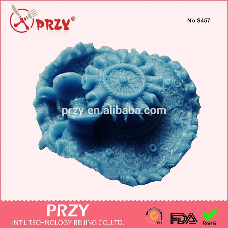 S457 PRZY decorative silicone Straw hat soap molds