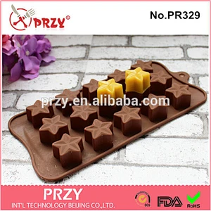 PRZY PR329 wholesale star shaped silicone chocolate mould