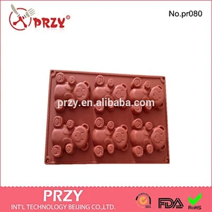 Bears with Feet Print Silicone Soap Mold
