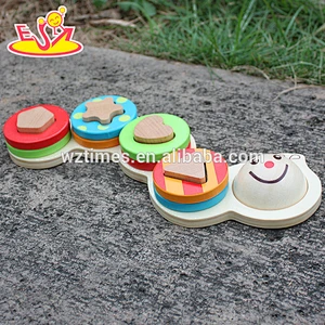 2018 Großhandel Cartoon Holzspielzeug Stapeln für Babys neues Design Holzspielzeug Stapeln für Babys W13D128
