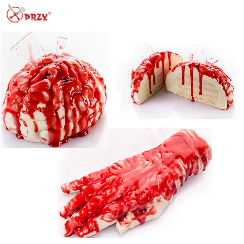 Halloween series Large Cake molds Pumpkin Silicone soap Mould terrible Skull head cake decoration Molds