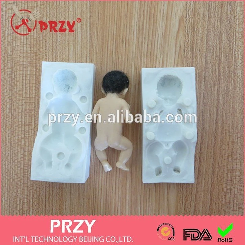 Fondant and Cake Mold,Lying Down Baby Silicone Mold