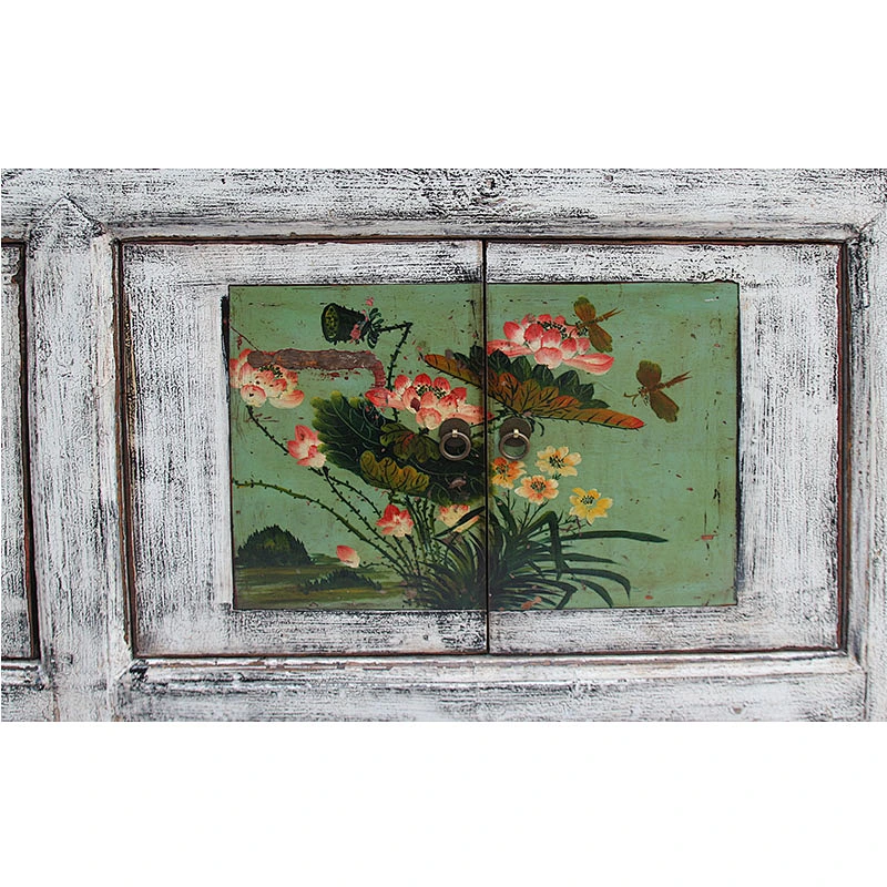 chinese antique reproduction lacquer oriental painted storage furniture