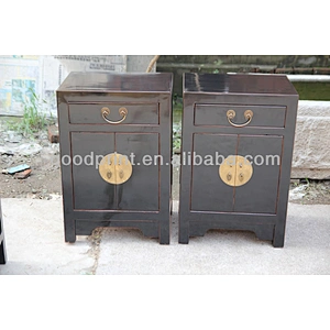 Chinese Antique Black bedside cabinet