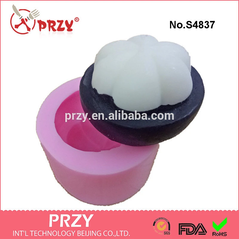 S4837 Mangosteen shape soap mould fruit silicone soap mold candle mold 3D chocolate mold