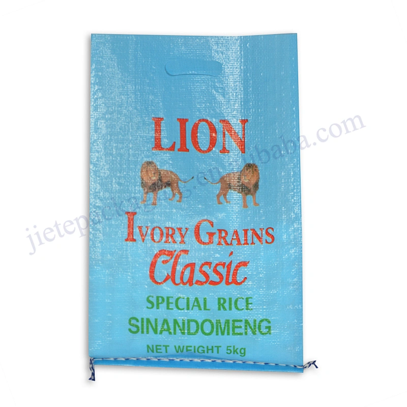 Wholesale customized bopp laminated virgin pp woven bag for rice 5kg