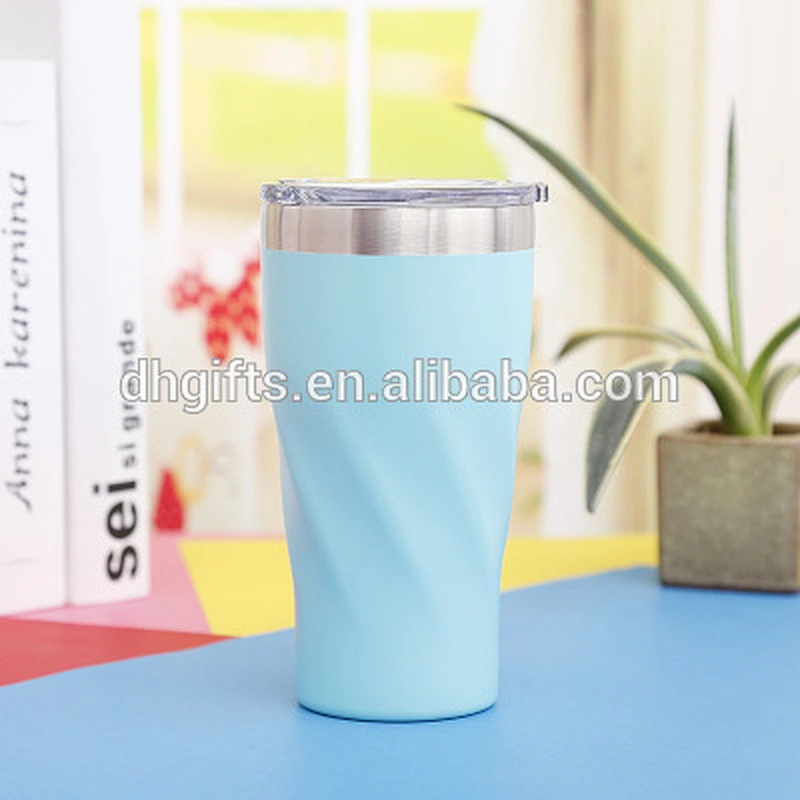 304 Stainless Steel Vacuum Flask 16 oz Wholesale Vacuum Cup Water Bottle with Transparent Lid for Car Use