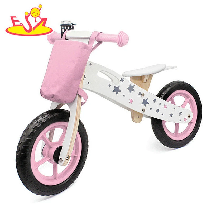 2019 On sale preschool pink wooden kids bikes for wholesale W16C194B