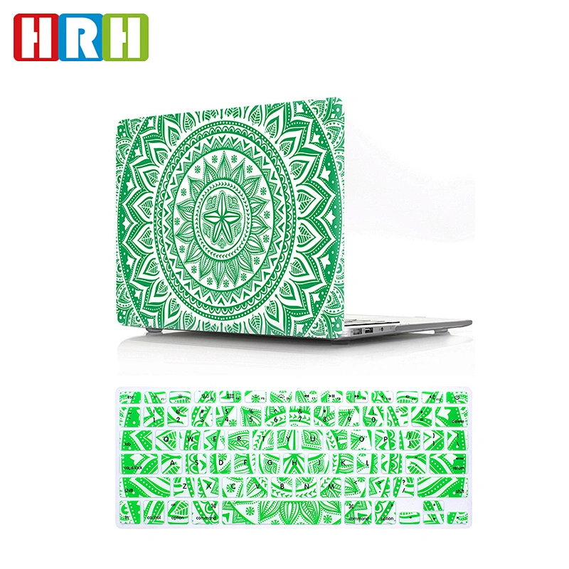 2 In 1 Mandala Flower silicone case Hard Case Cover and Matching Keyboard Cover for MacBook Air Pro Retina for macbook pro 17