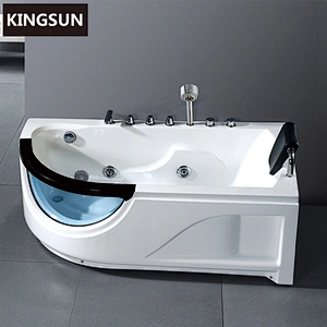 K-8911 Indoor Acrylic One Person Whirlpool Hot Corner Tubs With Fauset Headrest K-8911(L/R)