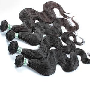 Wholesale factory high quality body wave 100% virgin brazilian hair extension