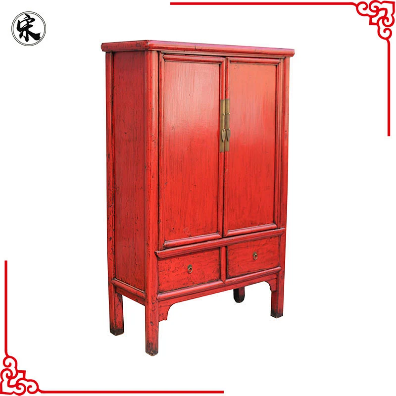 oriental chinese antique reproduction painted wardrobe bedroom furniture