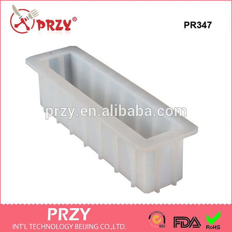 PR347 Easy unmold 12'' bar soap loaf mold,Tall and Skinny Silicone Soap Mold