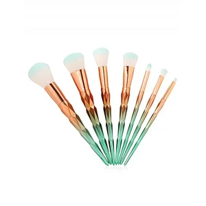 Fashion cosmetic tools 7pcs natural hair professional makeup brush set