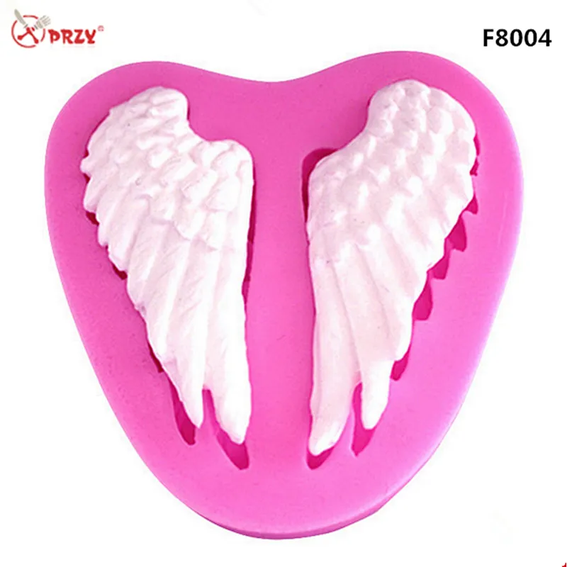 Europe Style Popular Heart-shaped Wings Fondant Silicone molds Cake decoration Mould silicone soap Mold