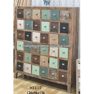 Chinese antique Shanxi Recycled wood distressed medicine cabinet