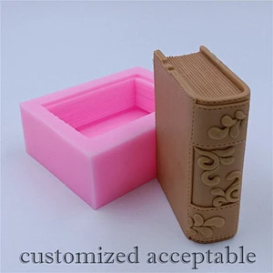New Book Design Silicone Soap Molds Candle Mold 3D Silica mould for Soap Cake Chocolate Crafts Making