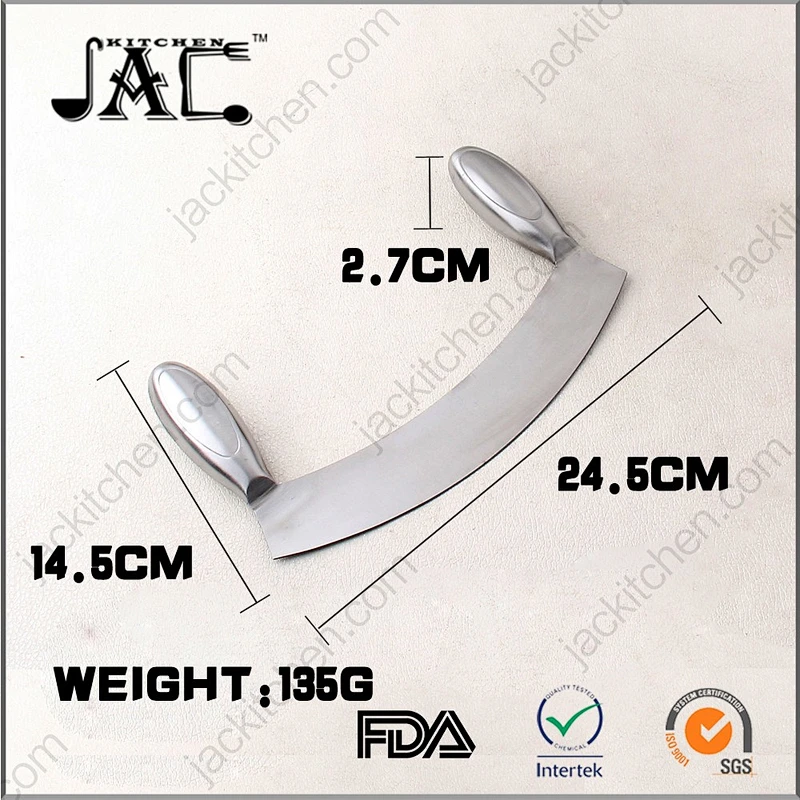 High Quality Food Grade Stainless Steel Mezzaluna Chopper