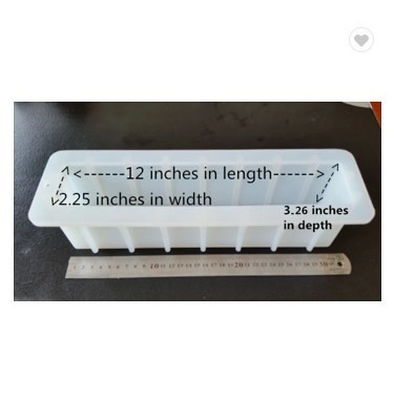 Custom made 12 inch handmade tall and skinny rectangle soap silicone loaf soap toast mould