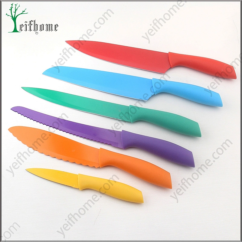 Top selling products in alibaba 8pcs colorful knife set for promotion