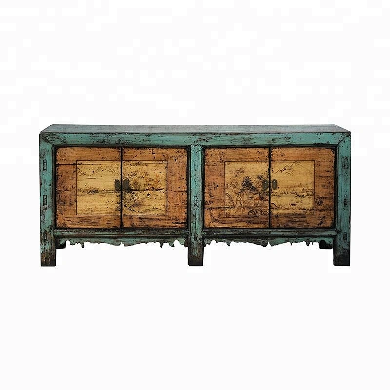 chinese old antique lacquered storage reclaimed sideboard furniture