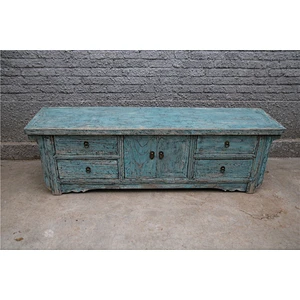 Chinese antique lacquer solid wood TV cabinet