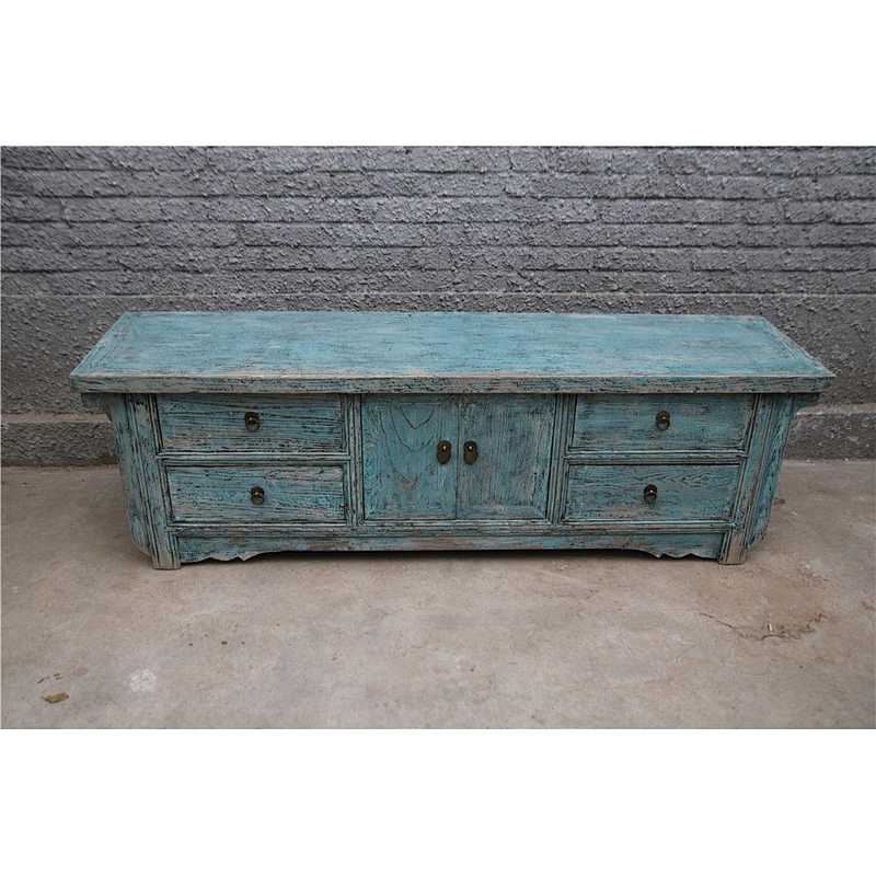 Chinese antique lacquer solid wood TV cabinet