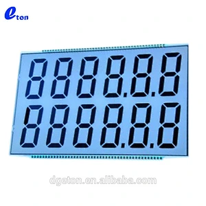 12 Digit 7 segment Standard Tn LCD Display Available with Low Battery