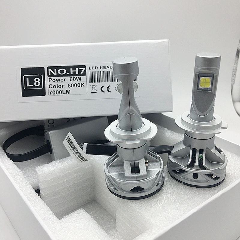 36 Months warranty auto lighting 60w px26d L8 7000lm XHP70 headlight h7 turbo led
