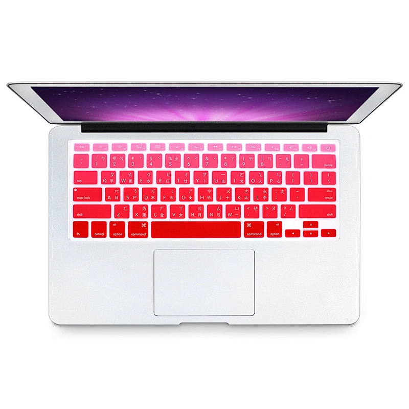 Custom taiwan Silicone Rainbow Keyboard Cover keyboard skins for Macbook air pro 13 Inch cover mac book pro a1398