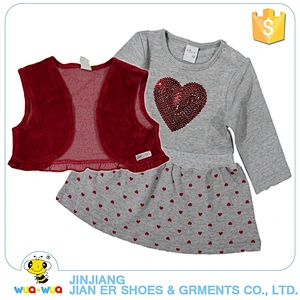 Fashion baby Turkey holiday children boutique apple girls thanks giving clothes set