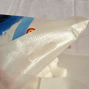 Sell well printed pp woven rice bag 5kg with D handle