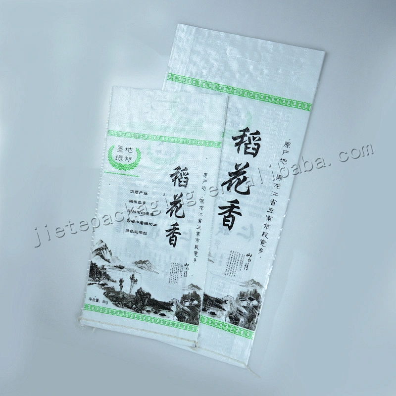 100% virgin plastic new material transparent 10kg customized printed rice packing bag for buckwheat,sorghum,bean,grain
