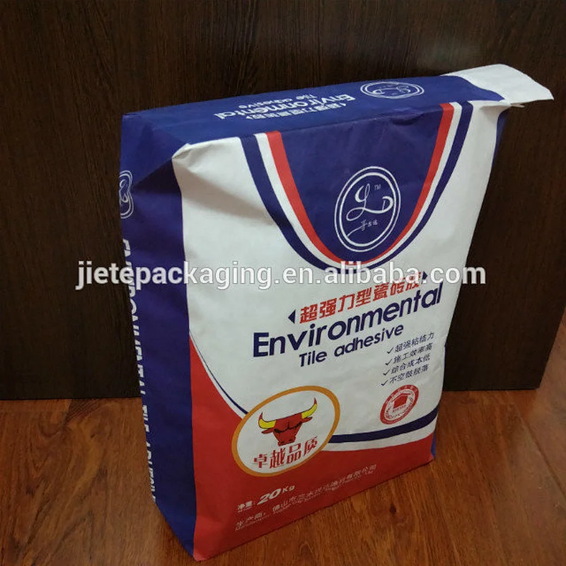 20kg Multilayer paper tile adhesive packaging cement bag/sacks for chemical,mortar,cement,wall putty powder