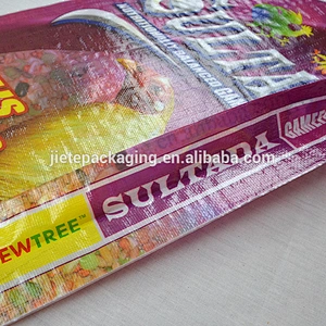 Customized 25kg design printed plastic bopp laminated pp woven feed bag for livestock,poultry