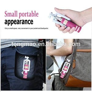 Universal Mini Pocket Size Cable Control Monopod Selfie Stick