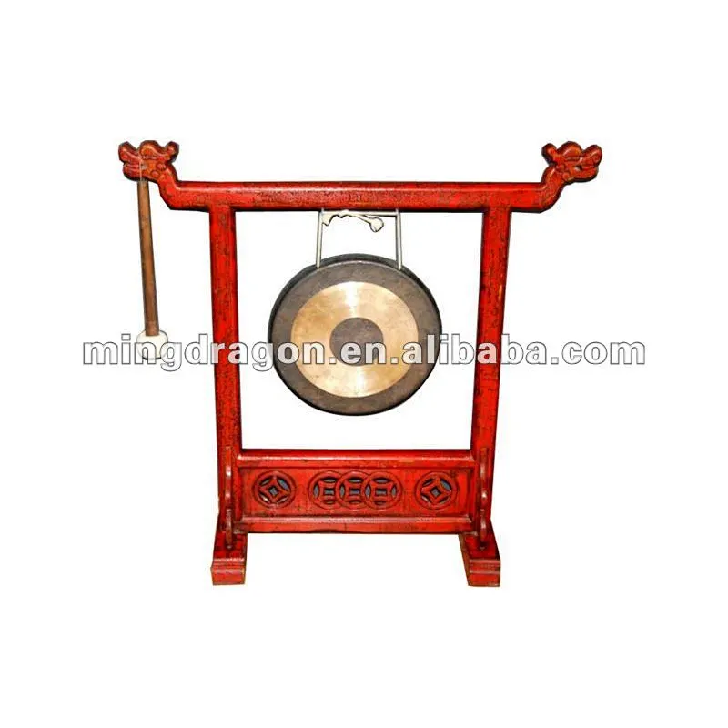 Chinese antique Gong with Carving