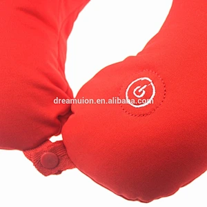 U shaped Comfort Fabric Travel Vibrating Massager Neck Shoulder Massage Cushion Pillow Home Car
