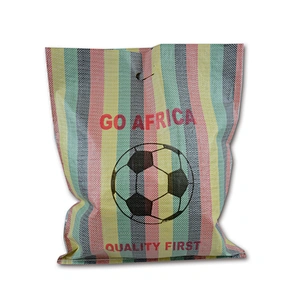 PP woven printed black football shopping bag