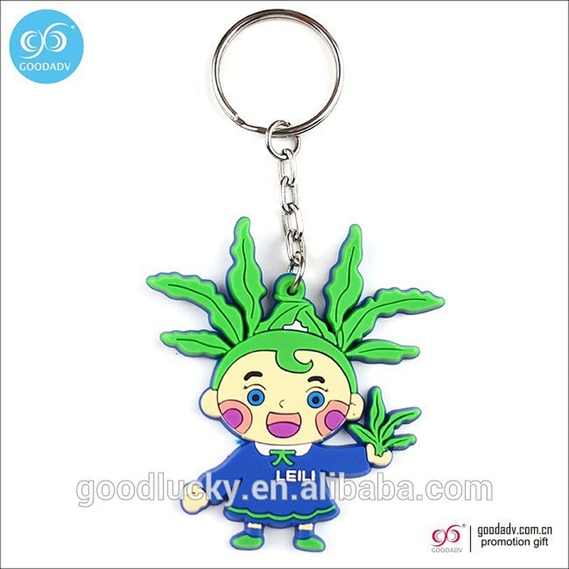Promotional gifts wholesale keychain 3d plastic rubber keychain key ring