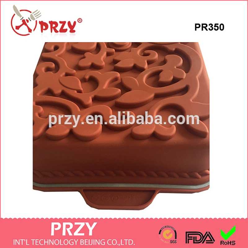 PR350 FDA approved silicone microwave safe cake baking pan manufacture