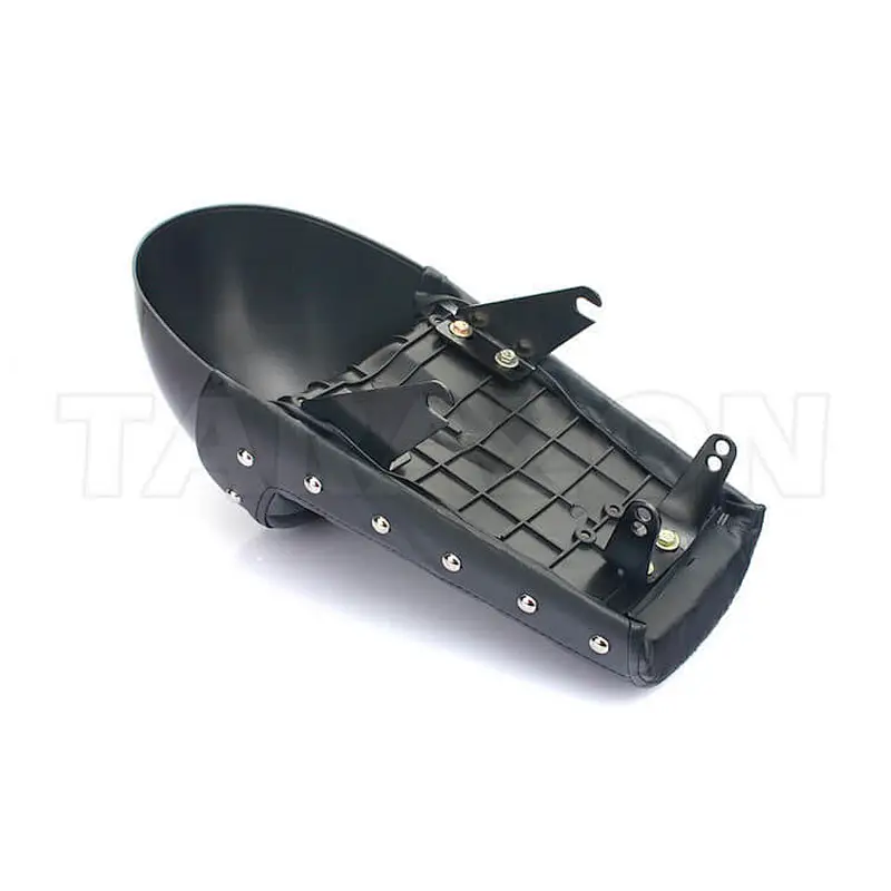 Vintage retro hump style motorcycle cafe racer leather seat